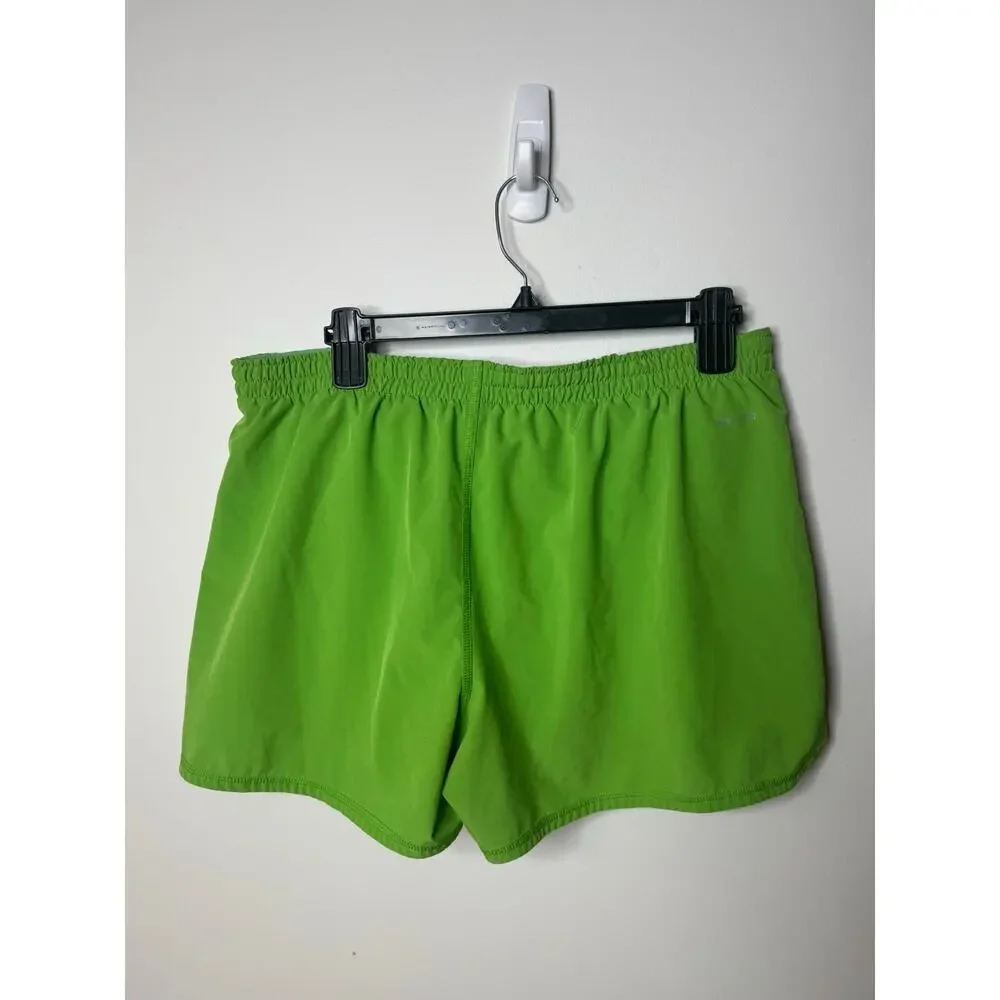 Nike Dri Fit Green Running Shorts Lined Athletic Workout Sz: Large